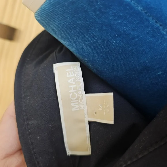 Zippered Michael Kors Blue Dress with Relaxed Fit and Rolled Sleeves Size M - Picture 7 of 11